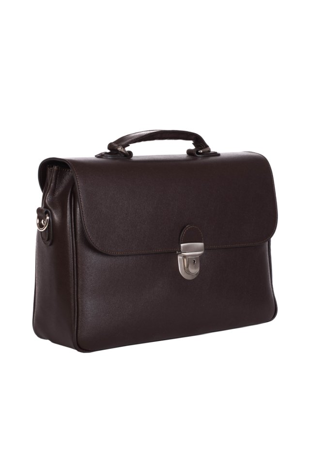 Barna valódi bőr konzultációs és laptop táska férfiaknak