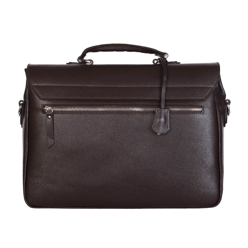 Barna valódi bőr konzultációs és laptop táska férfiaknak