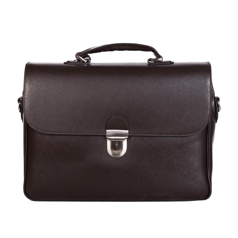 Barna valódi bőr konzultációs és laptop táska férfiaknak