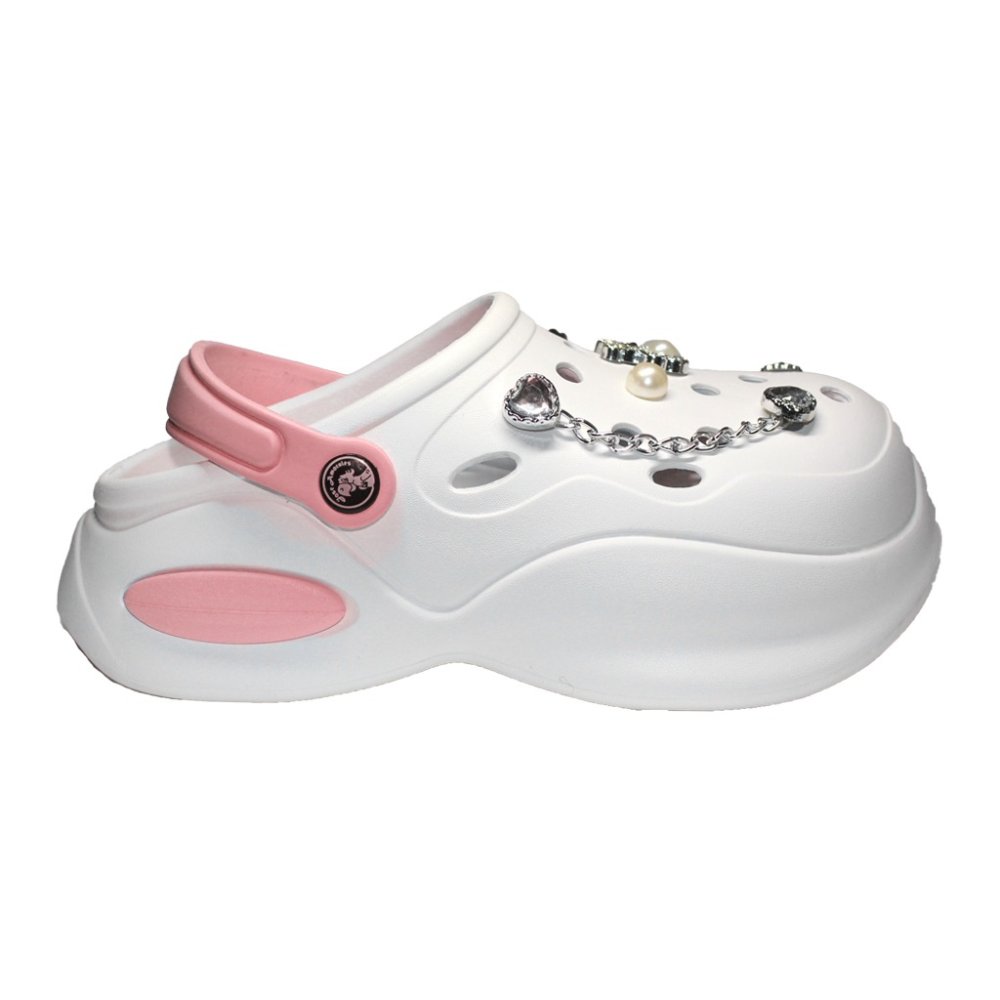 Fehér és rózsaszín orvosi klumpa nőknek - Klumpa díszítőelemekkel