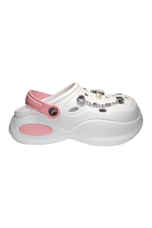 Fehér és rózsaszín orvosi klumpa nőknek - Klumpa díszítőelemekkel