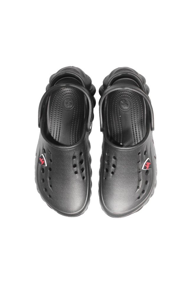 Professzionális orvosi klumpa, fekete, EVA habból, Crocs típusú - férfi modell, díszített részletekkel