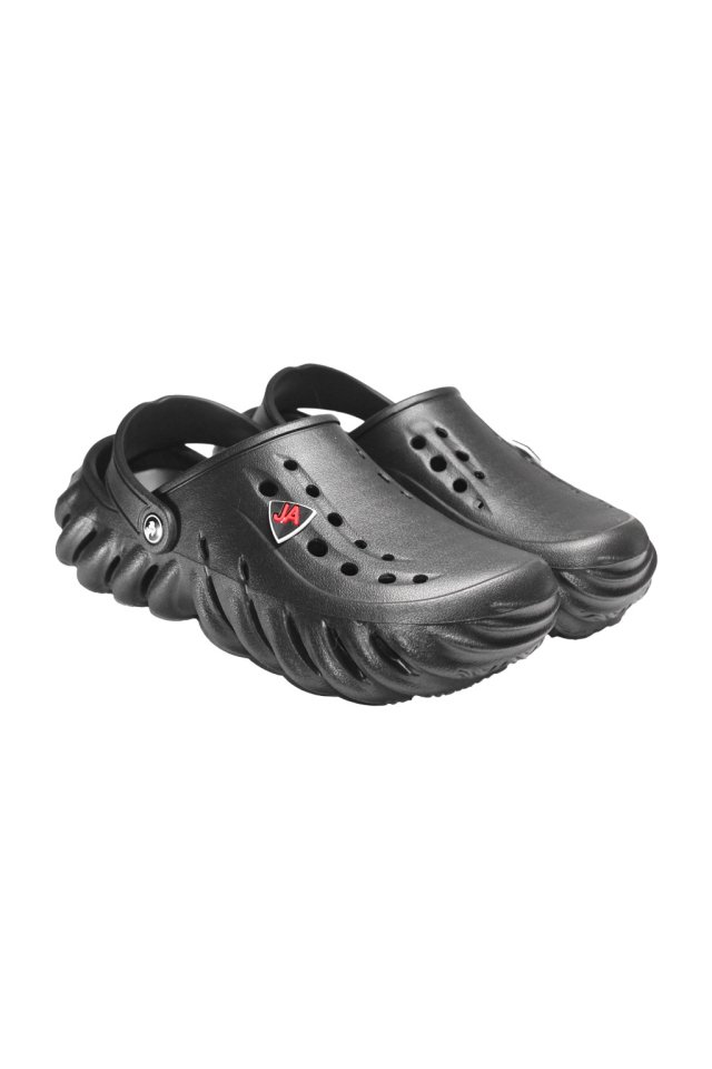 Professzionális orvosi klumpa, fekete, EVA habból, Crocs típusú - férfi modell, díszített részletekkel