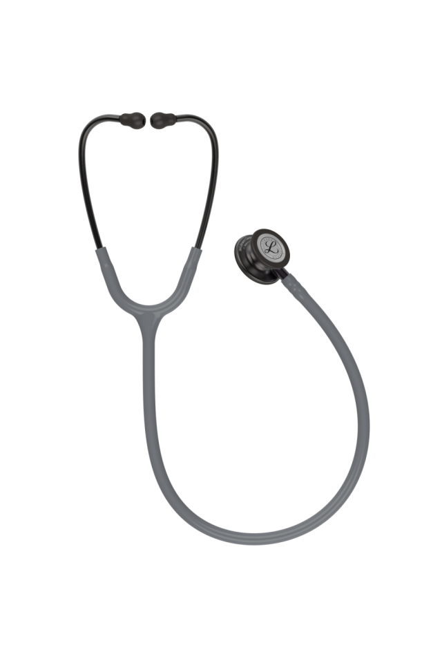 3M Littmann sztetoszkóp szürke-fekete színben, Classic III orvos egyenruhás