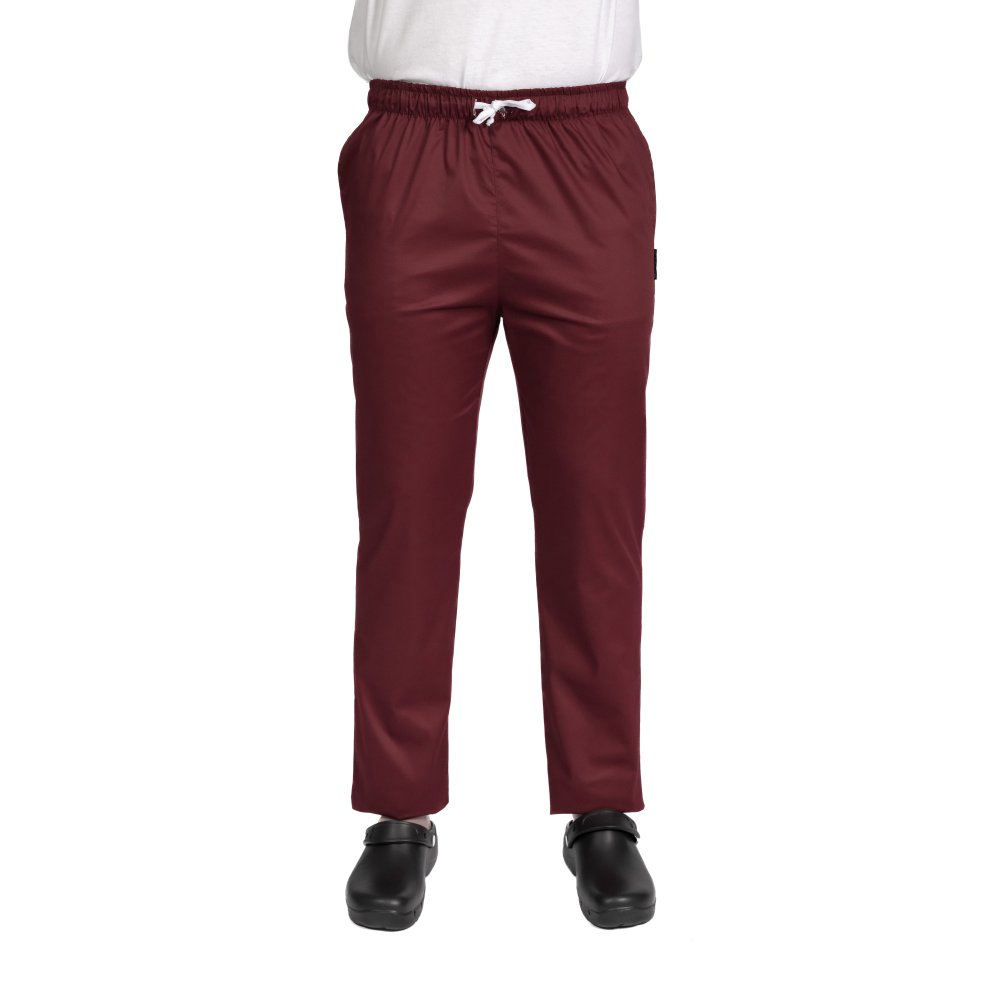 Férfi sötétszürke, elasztánnal készült orvosi nadrág, derekán húzózsinórral és két oldalsó zsebbel.